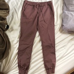 Dark pink joggers